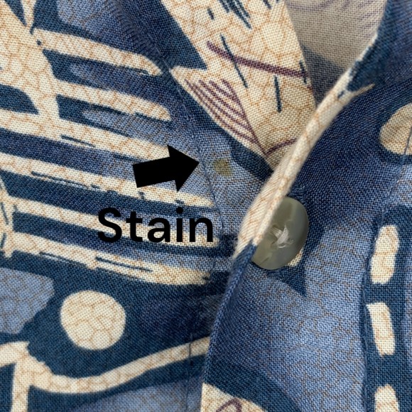 Vintage Mario Ferrari Men's Blue Rayon Short Sleeve Beach Hawaiian Shirt Size XL - Picture 6 of 6